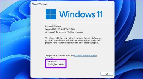 كيفية التحقق من تفاصيل المالك أو تغييرها في نظام التشغيل Windows 11