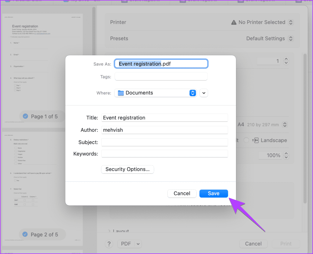 วิธีแปลง Google Forms เป็น PDF, Google Docs หรือ Word