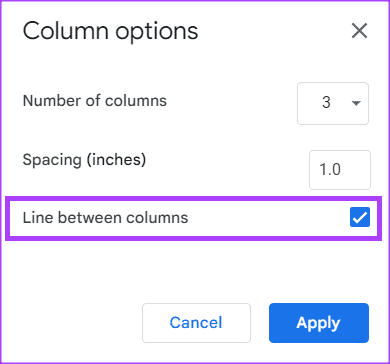 Comment créer et modifier des colonnes de texte dans Google Docs