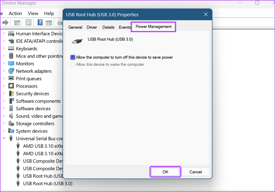 Como desativar a suspensão seletiva de USB no Windows 11