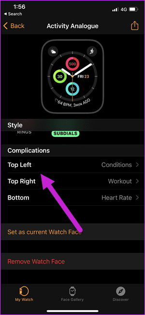如何在 Apple Watch 錶盤上顯示步數