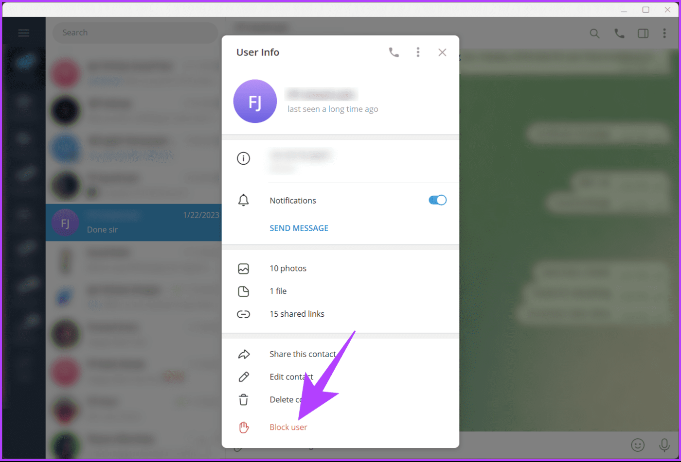 如何在桌面版、Android 或 iOS 版 Telegram 上封鎖某人