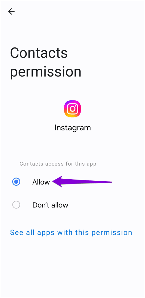 أفضل 6 إصلاحات لعدم ظهور جهات اتصال الهاتف في Instagram