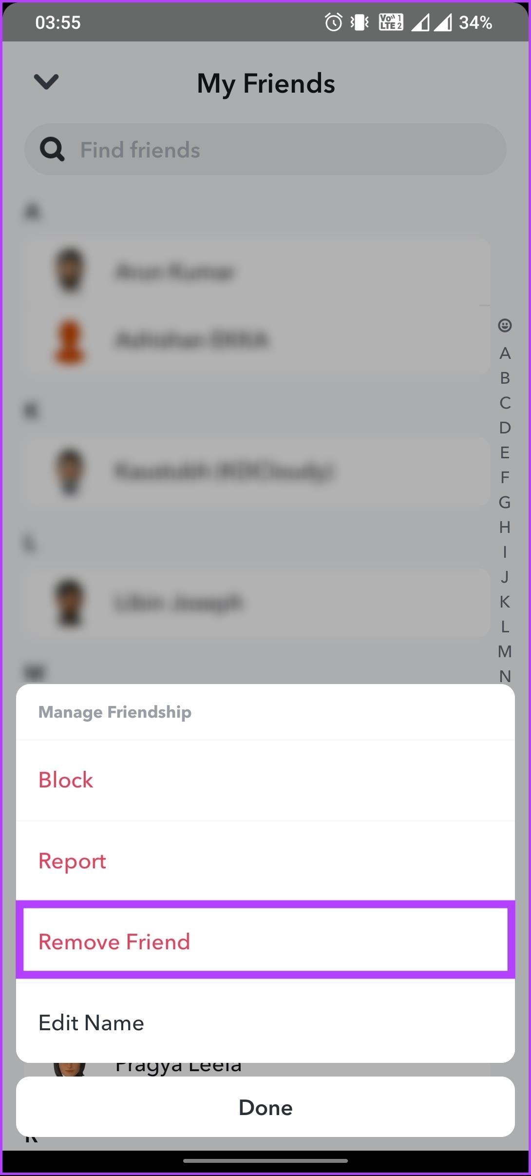 Vrienden verwijderen op Snapchat: 2 snelle manieren