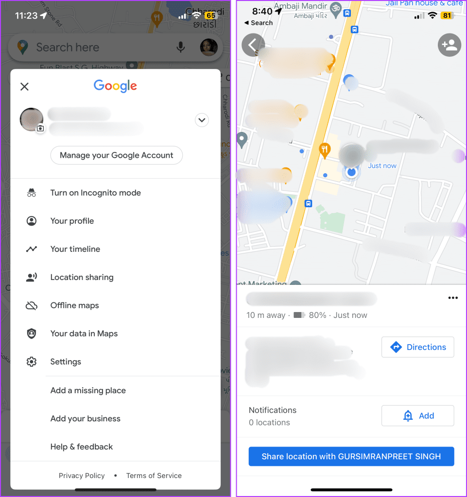 Comment trouver la position de quelqu'un par numéro de téléphone sur Google Maps