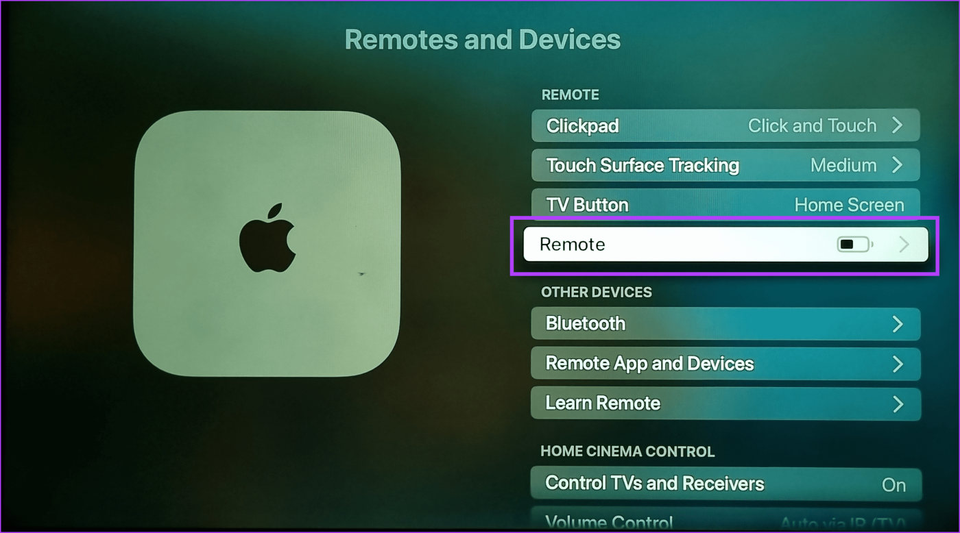 如何更新 Apple TV 遙控器韌體