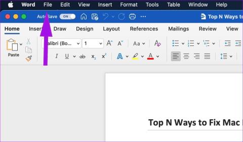 Oito principais maneiras de consertar o Microsoft Word que não salva no Mac