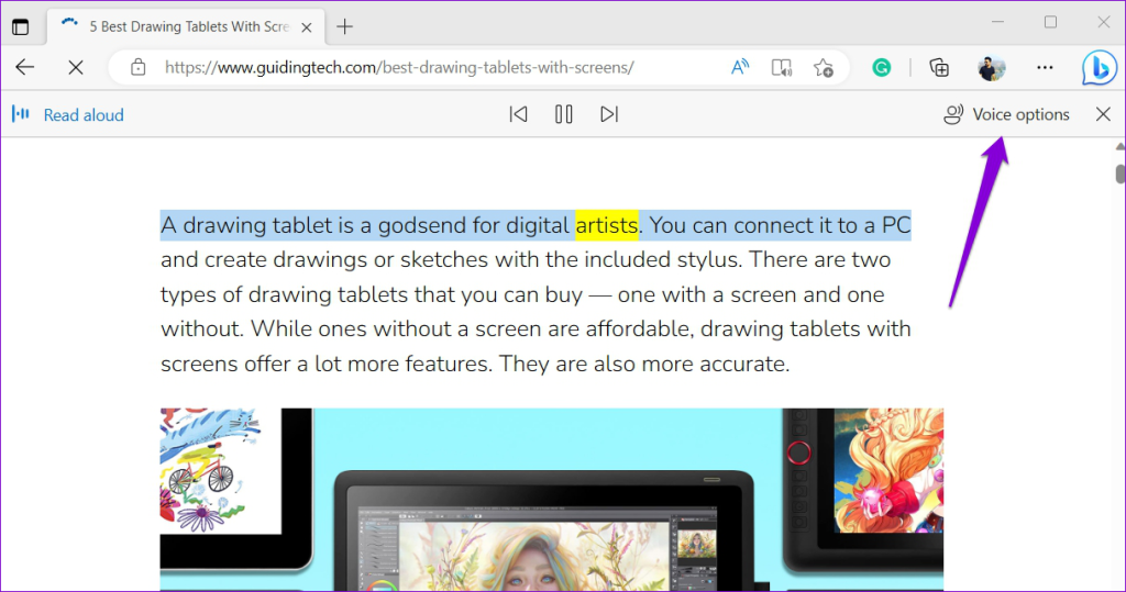 วิธีใช้คุณสมบัติอ่านออกเสียงใน Microsoft Edge