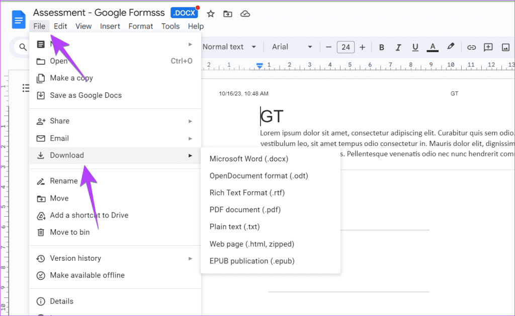 วิธีแปลง Google Forms เป็น PDF, Google Docs หรือ Word