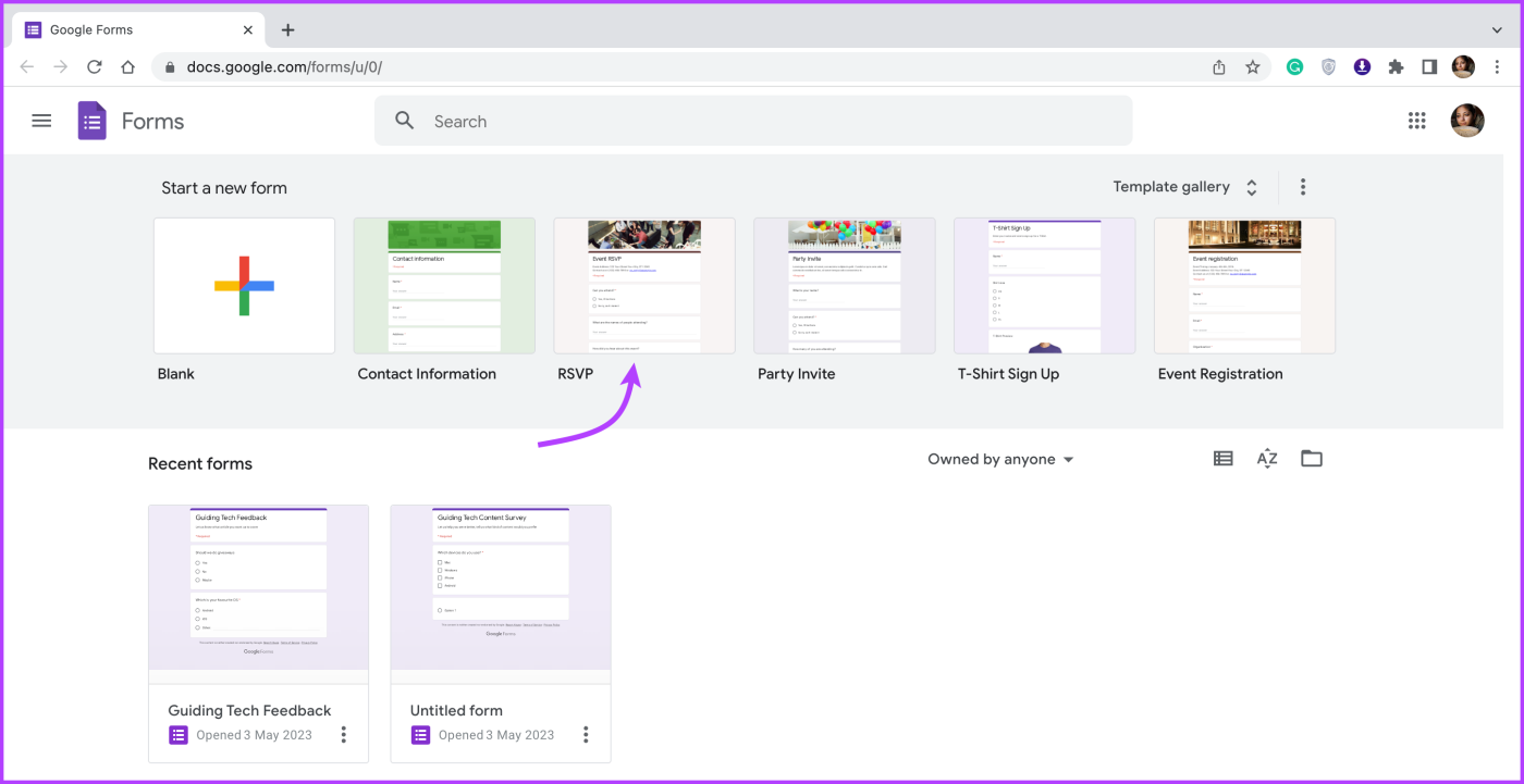 วิธีสร้างแบบฟอร์ม RSVP โดยใช้ Google Forms