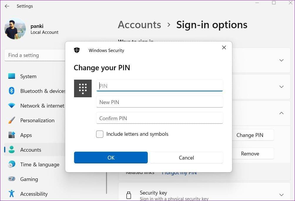 解決 Windows 上無法變更登入 PIN 的 6 種方法