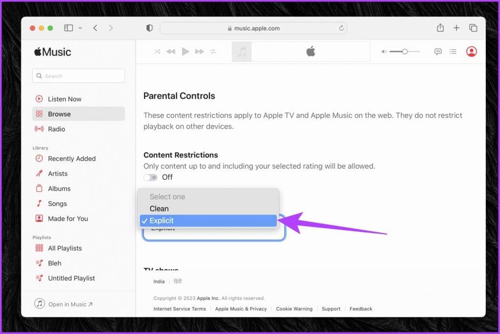 如何允許或關閉 Apple Music 上的露骨內容