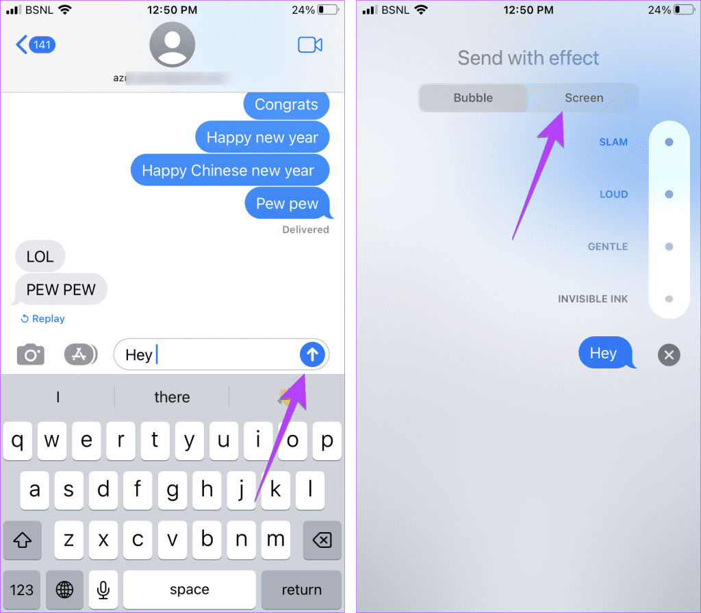 Die 9 besten iMessage-Tricks wie Pew Pew zum Hinzufügen von Spezialeffekten auf dem iPhone