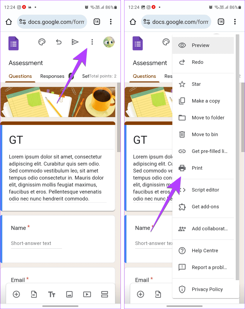 Hoe Google Formulieren naar PDF, Google Docs of Word te converteren