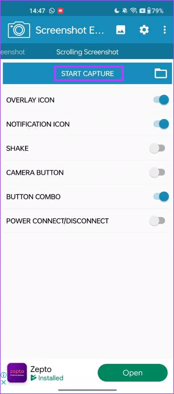 Cómo tomar capturas de pantalla con desplazamiento (largas) en Android