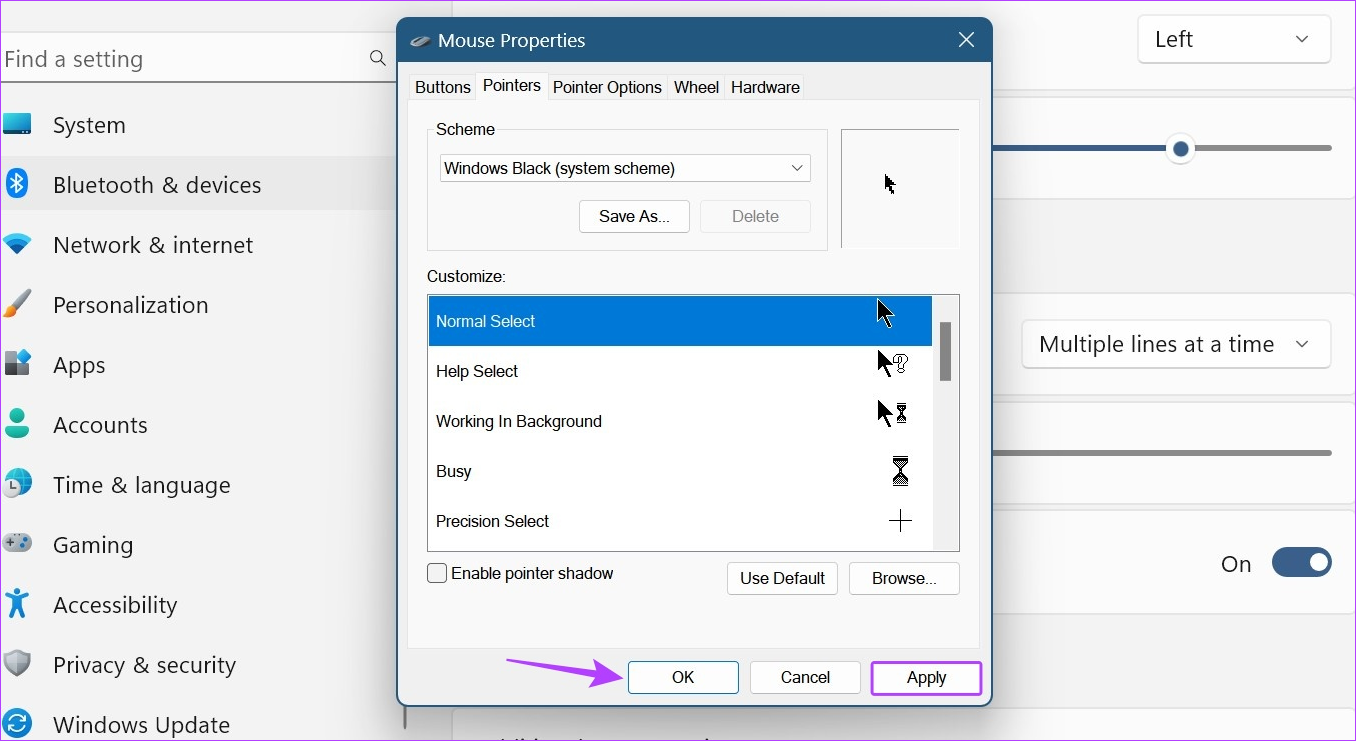 Comment modifier la sensibilité de la souris (DPI) et d'autres paramètres dans Windows 11