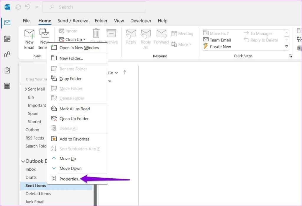 أفضل 6 إصلاحات لعدم ظهور العناصر المرسلة في Microsoft Outlook لنظام التشغيل Windows