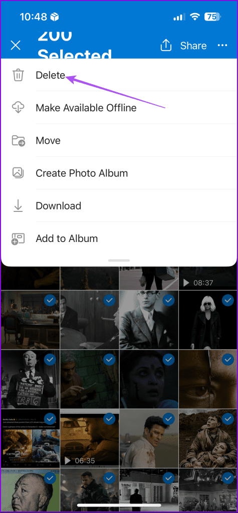 วิธีลบรูปภาพจาก OneDrive