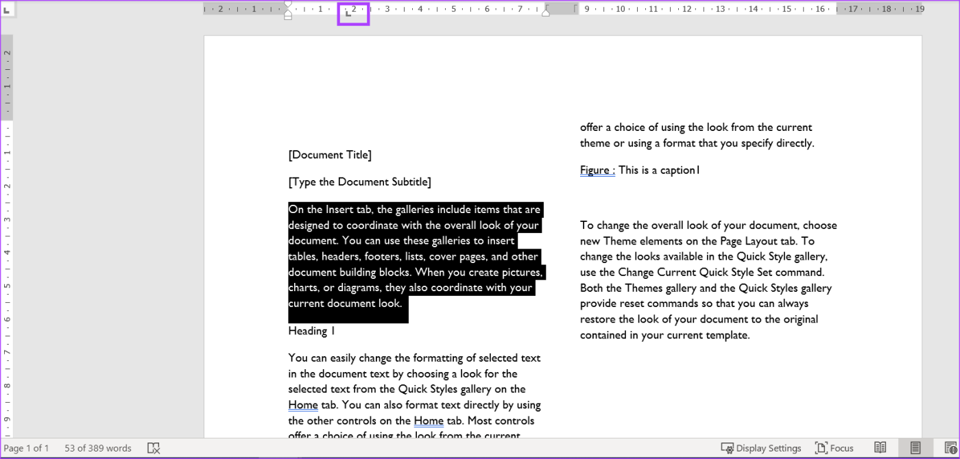 วิธีใช้ไม้บรรทัดใน Microsoft Word