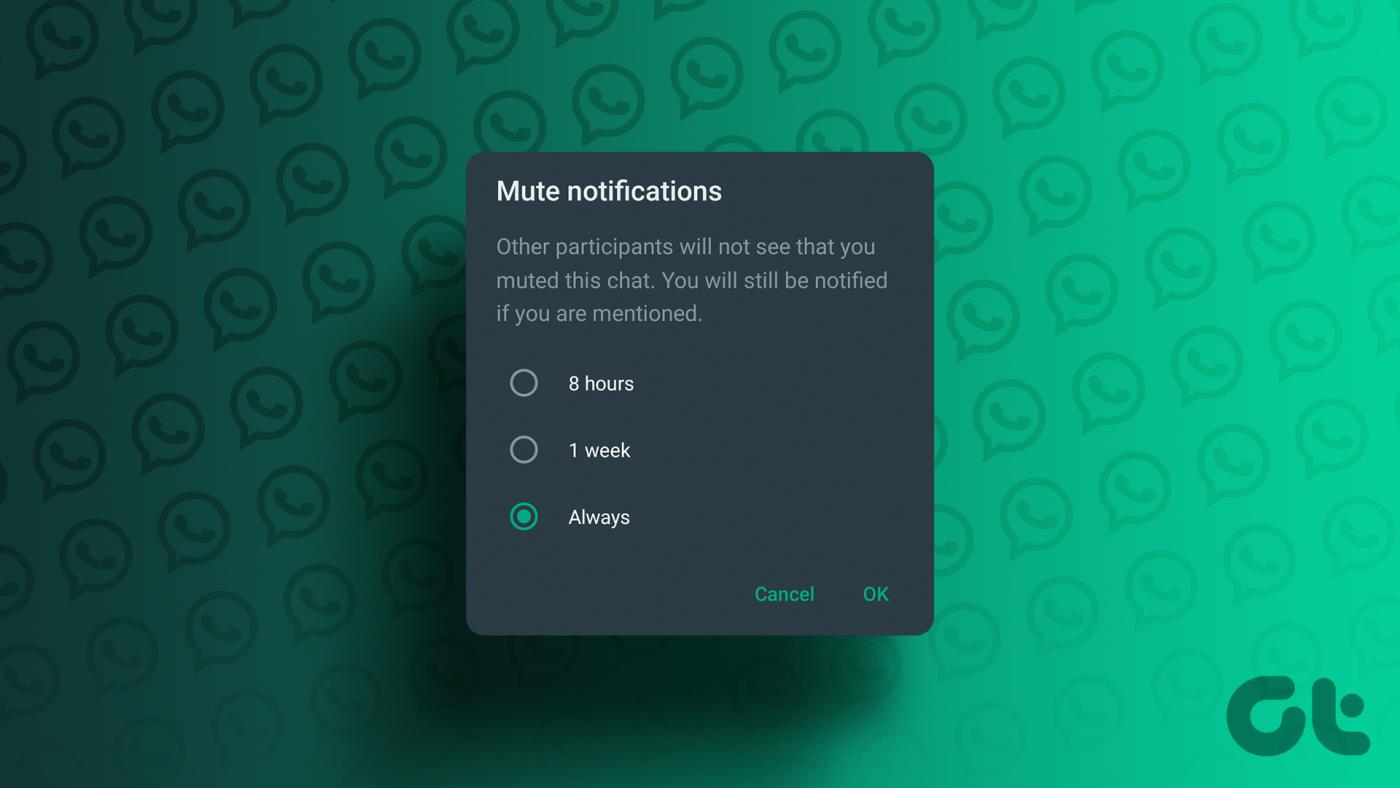 Comment désactiver définitivement les notifications du groupe WhatsApp