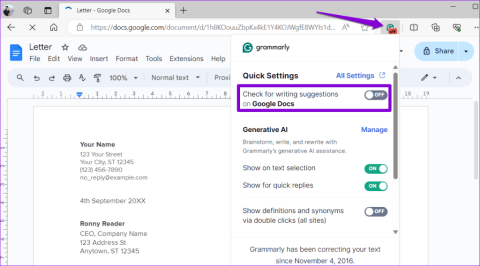 Top 7 des correctifs pour Grammarly qui ne fonctionne pas dans Google Docs