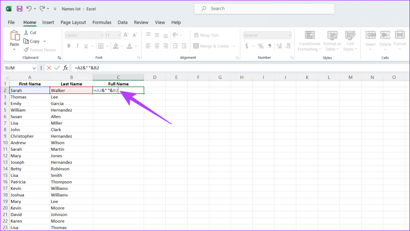 Die 6 besten Möglichkeiten, Vor- und Nachnamen in Microsoft Excel zu kombinieren