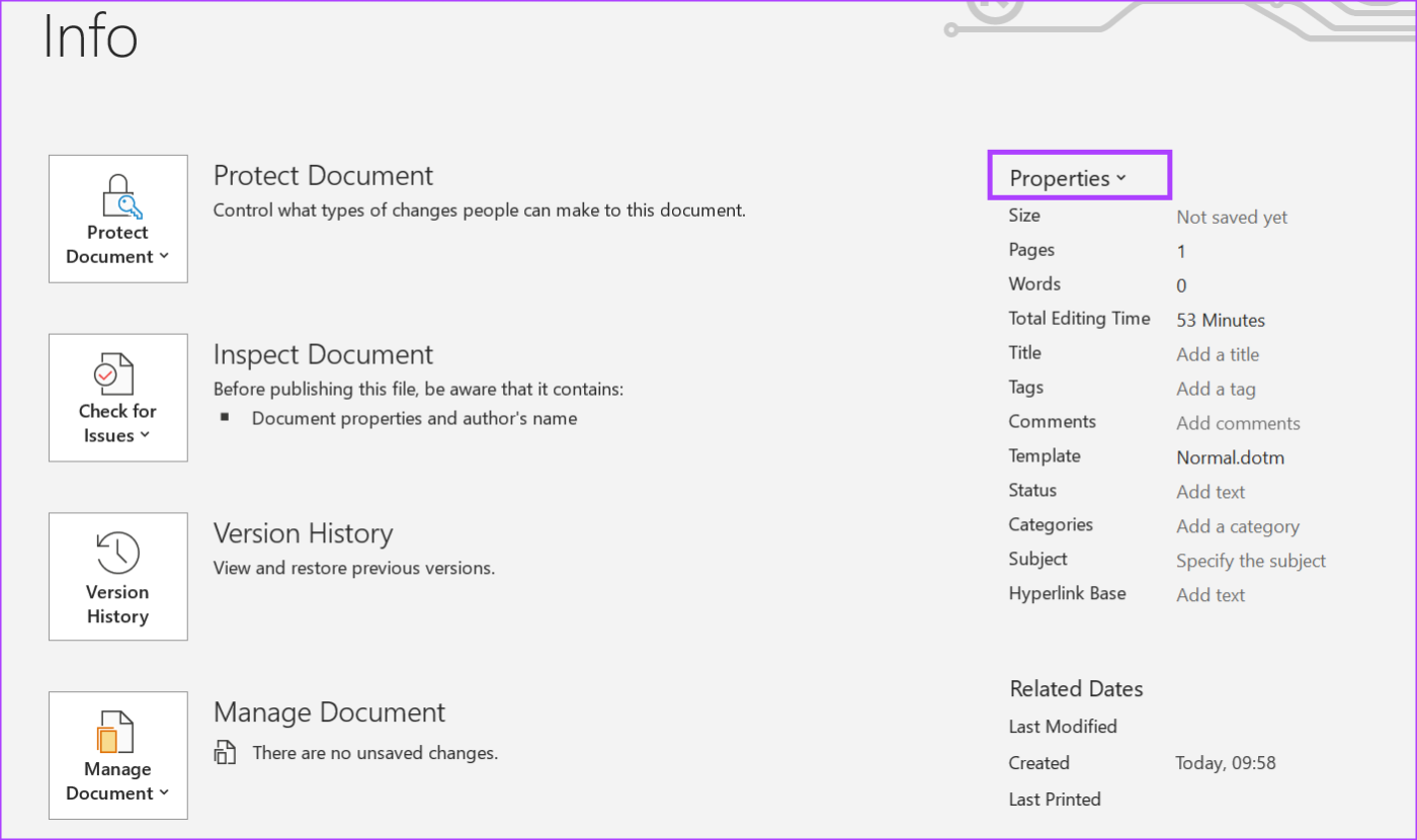 Como criar ou editar propriedades personalizadas para um arquivo do Microsoft Word