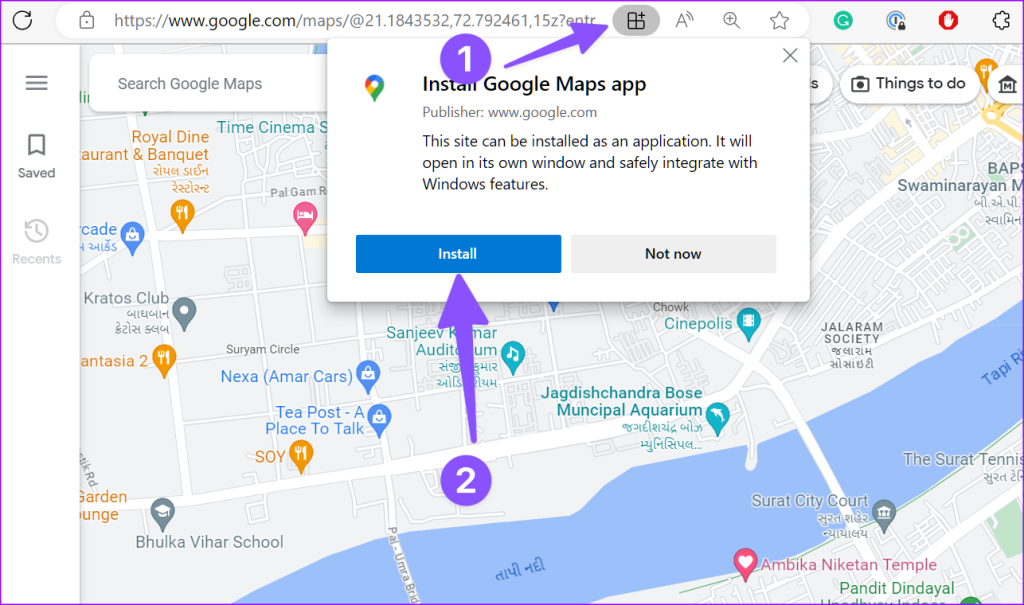 Como usar o Google Maps no PC com Windows
