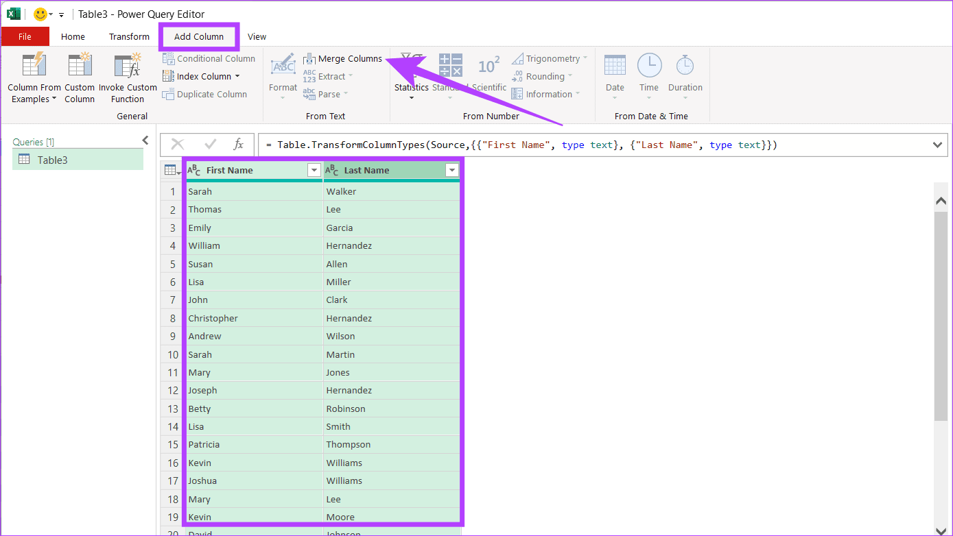 在 Microsoft Excel 中組合名字和姓氏的 6 種常用方法