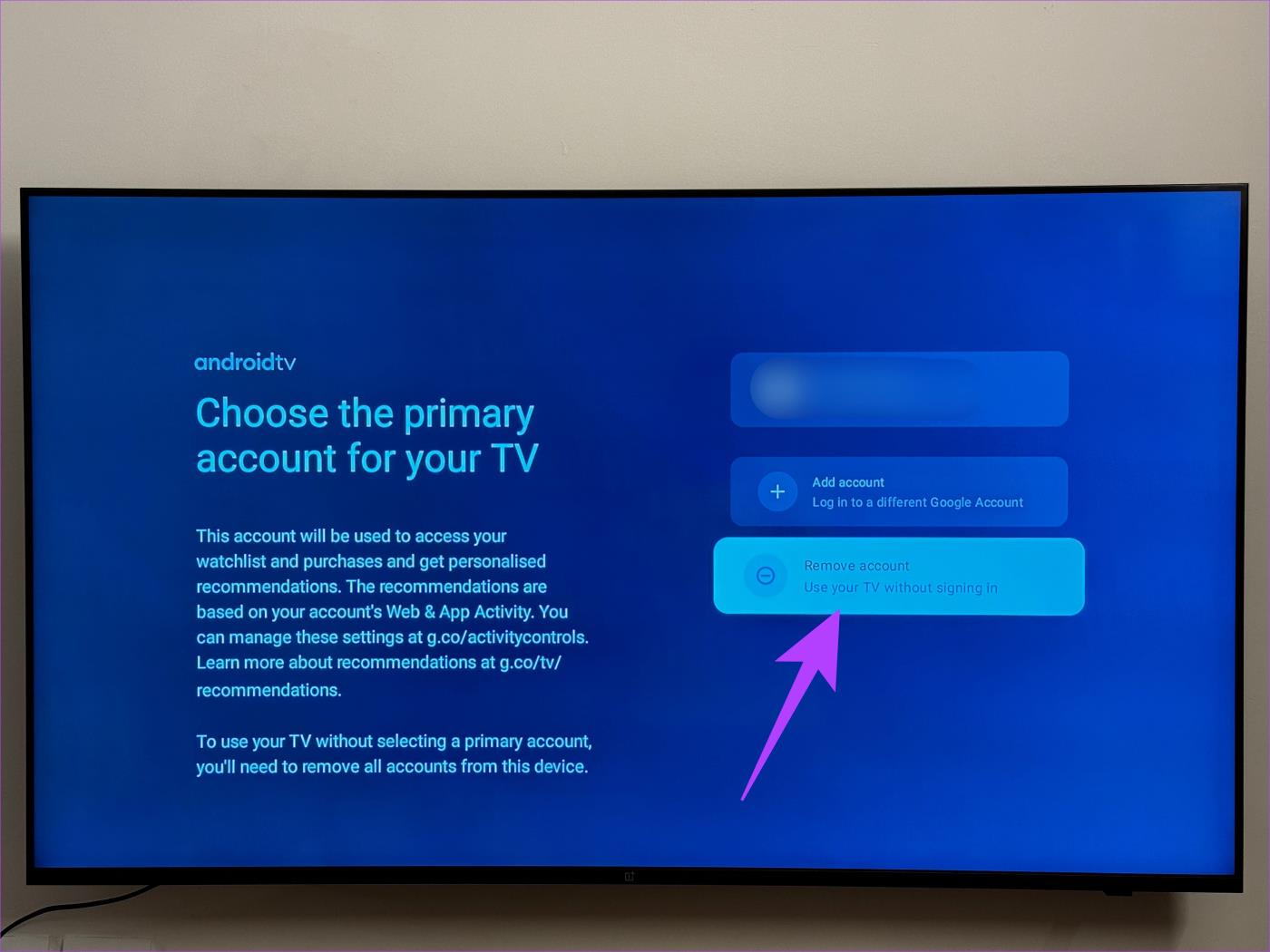 Come rimuovere Continua a guardare dalla home page di Android TV