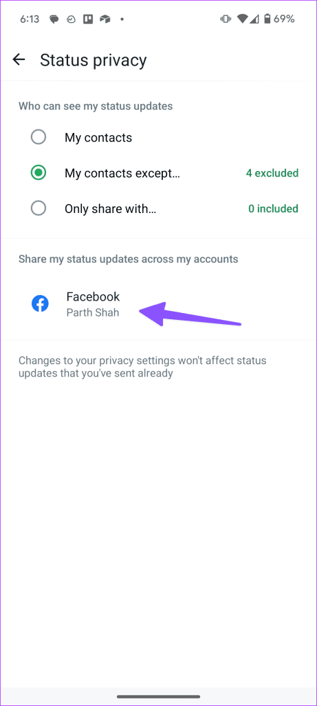 Como compartilhar automaticamente o status do WhatsApp como uma história do Facebook