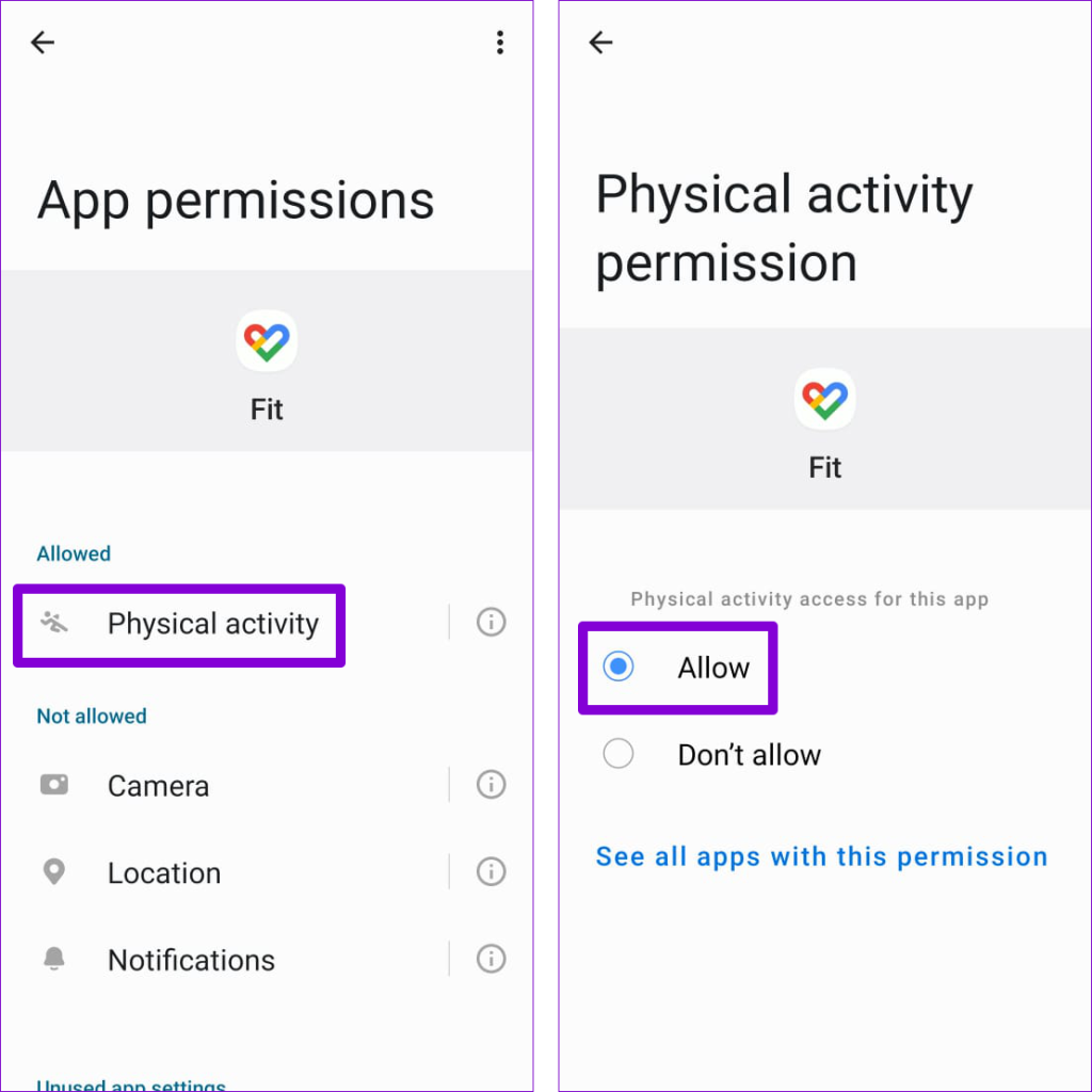 Sete maneiras principais de corrigir etapas que não monitoram o aplicativo Google Fit no Android