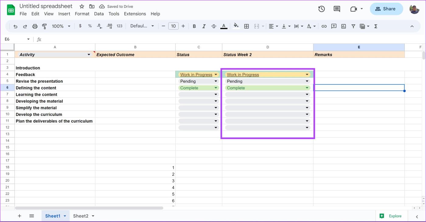 Cómo crear, editar y eliminar listas desplegables en Google Sheets