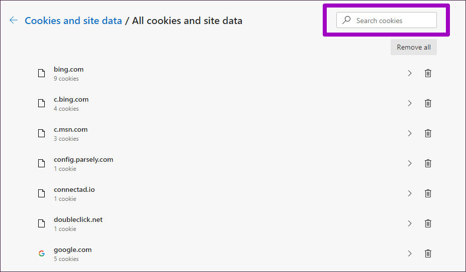 Como limpar cache e cookies no Microsoft Edge