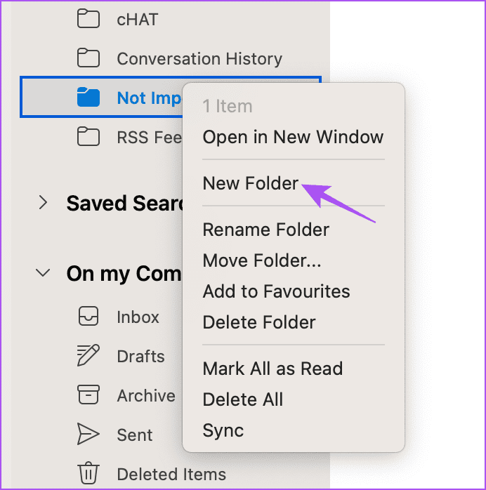 Cómo crear carpetas y mover correos electrónicos en Outlook en Mac y Windows