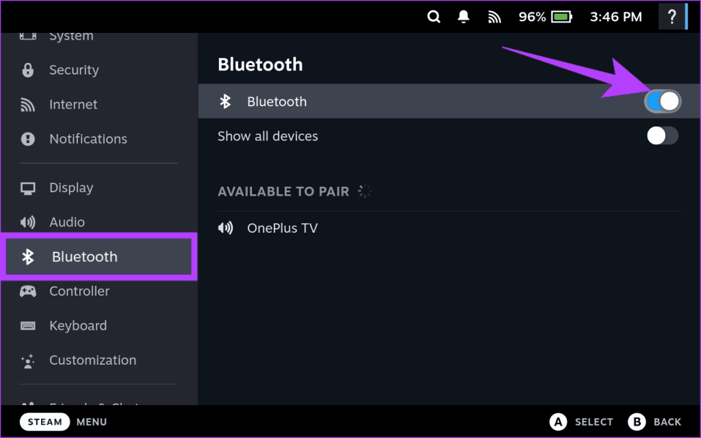 AirPods やその他の Bluetooth アクセサリを Steam デッキに接続する方法