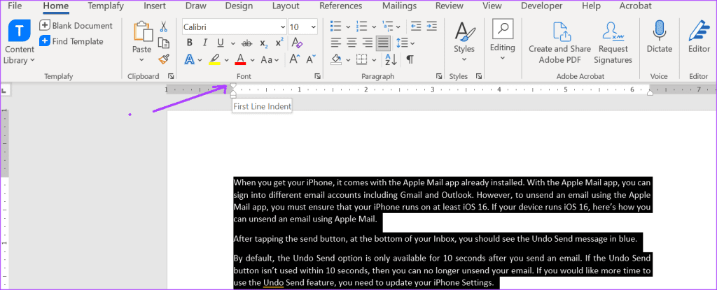 3 meilleures façons de mettre en retrait un paragraphe dans Microsoft Word