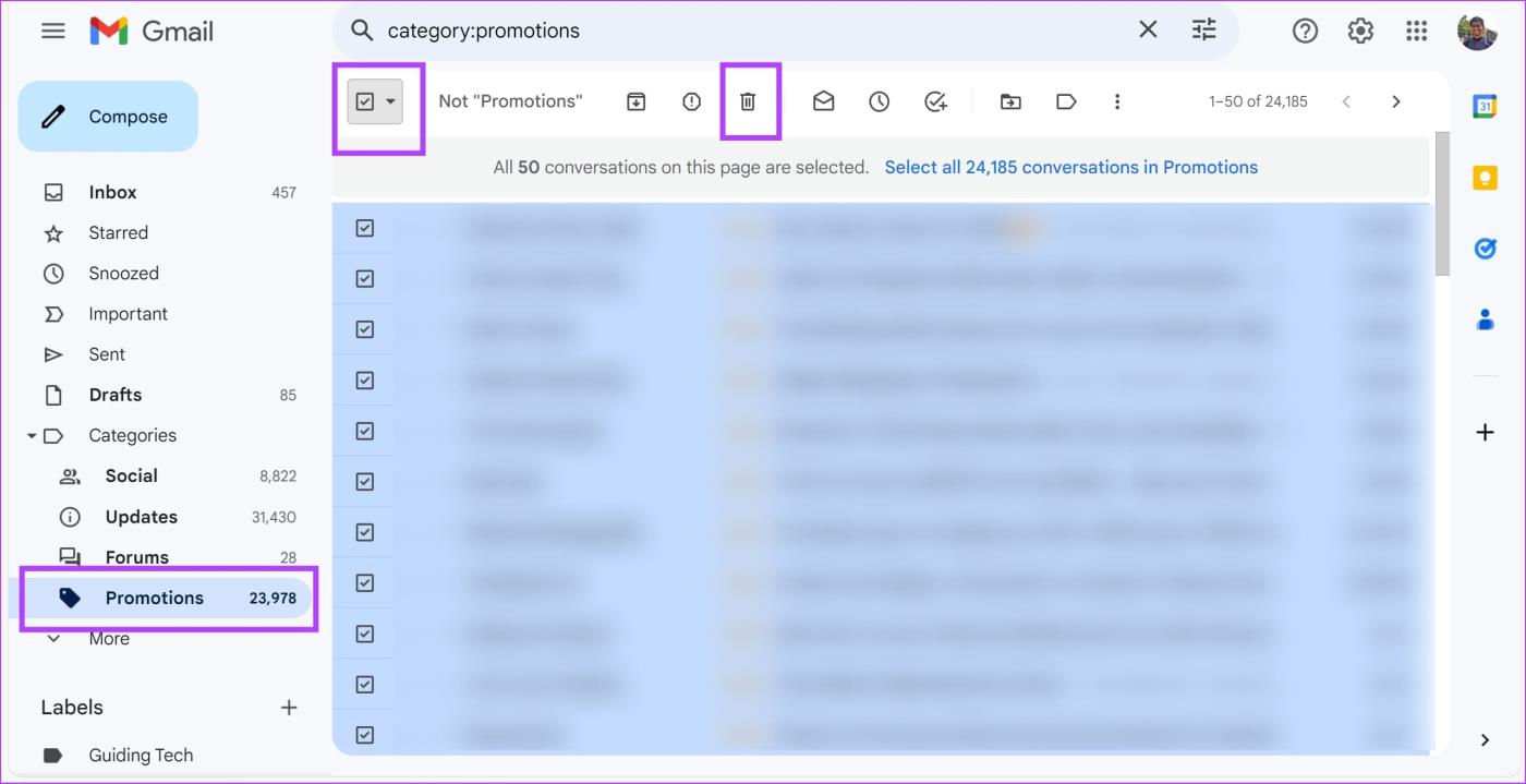 วิธีลบโฟลเดอร์หรือป้ายกำกับใน Gmail