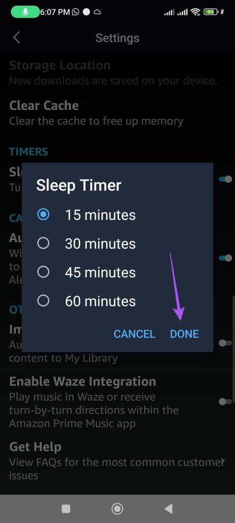 Amazon Music에서 수면 타이머를 설정하는 방법