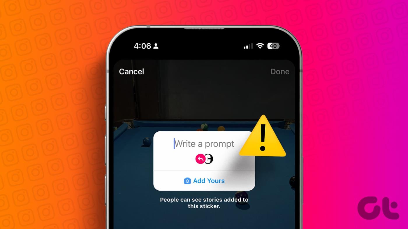 Instagram 추가 스티커가 작동하지 않는 문제를 해결하는 11가지 방법