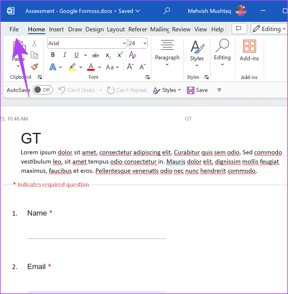 วิธีแปลง Google Forms เป็น PDF, Google Docs หรือ Word