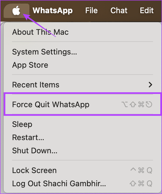 6 maneiras de consertar o encerramento inesperado do WhatsApp no ​​Mac