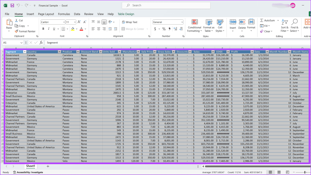 Comment supprimer « Formater sous forme de tableau » dans Excel