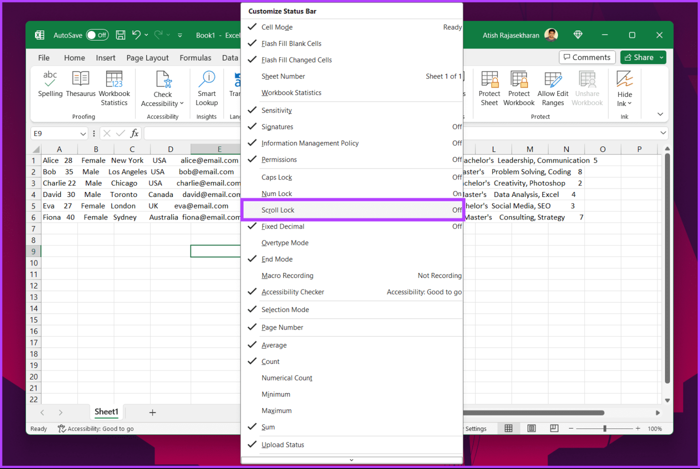 9 formas de arreglar la barra de desplazamiento que no funciona en Excel