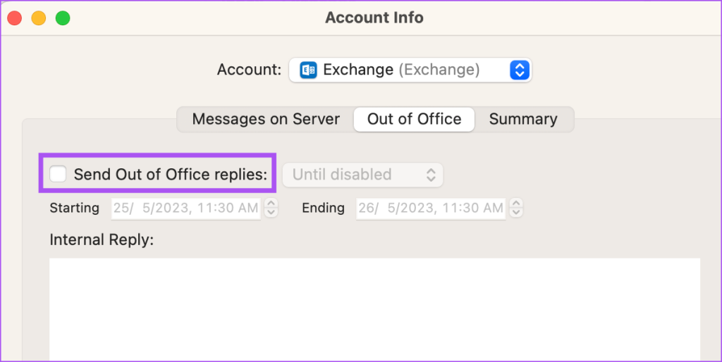 Comment configurer un message d'absence du bureau dans l'application Mail sur Mac