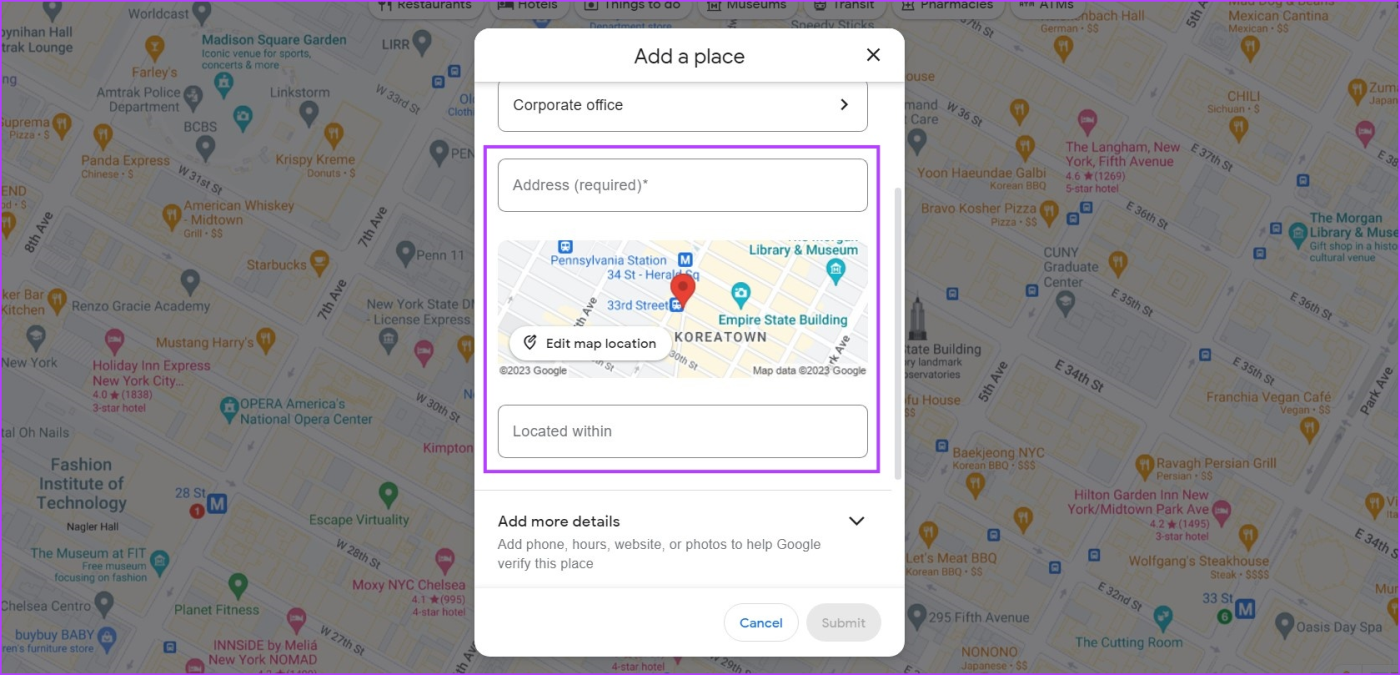 Cómo agregar una ubicación o una dirección faltante en Google Maps