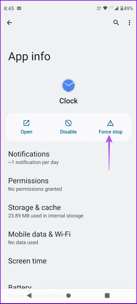 Las 7 mejores soluciones para la aplicación Reloj que no funciona en Android