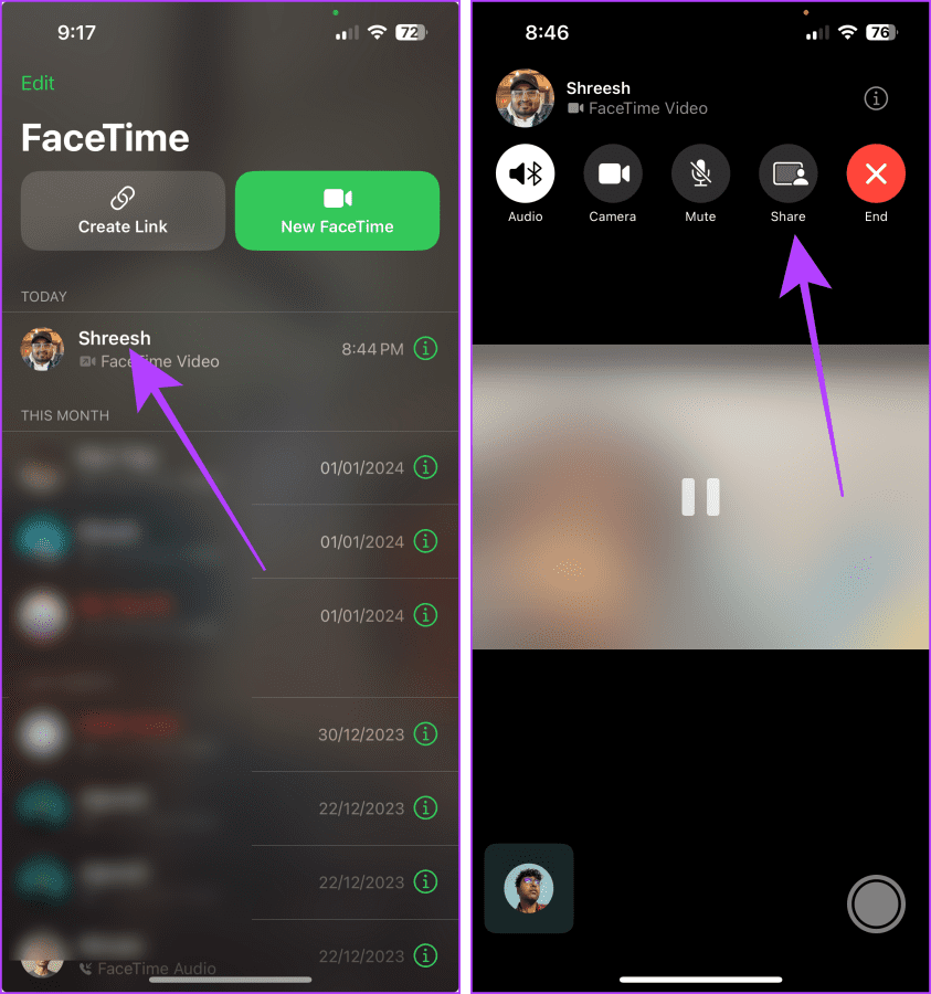 iPhone、iPad、Mac で FaceTime で画面を共有する方法