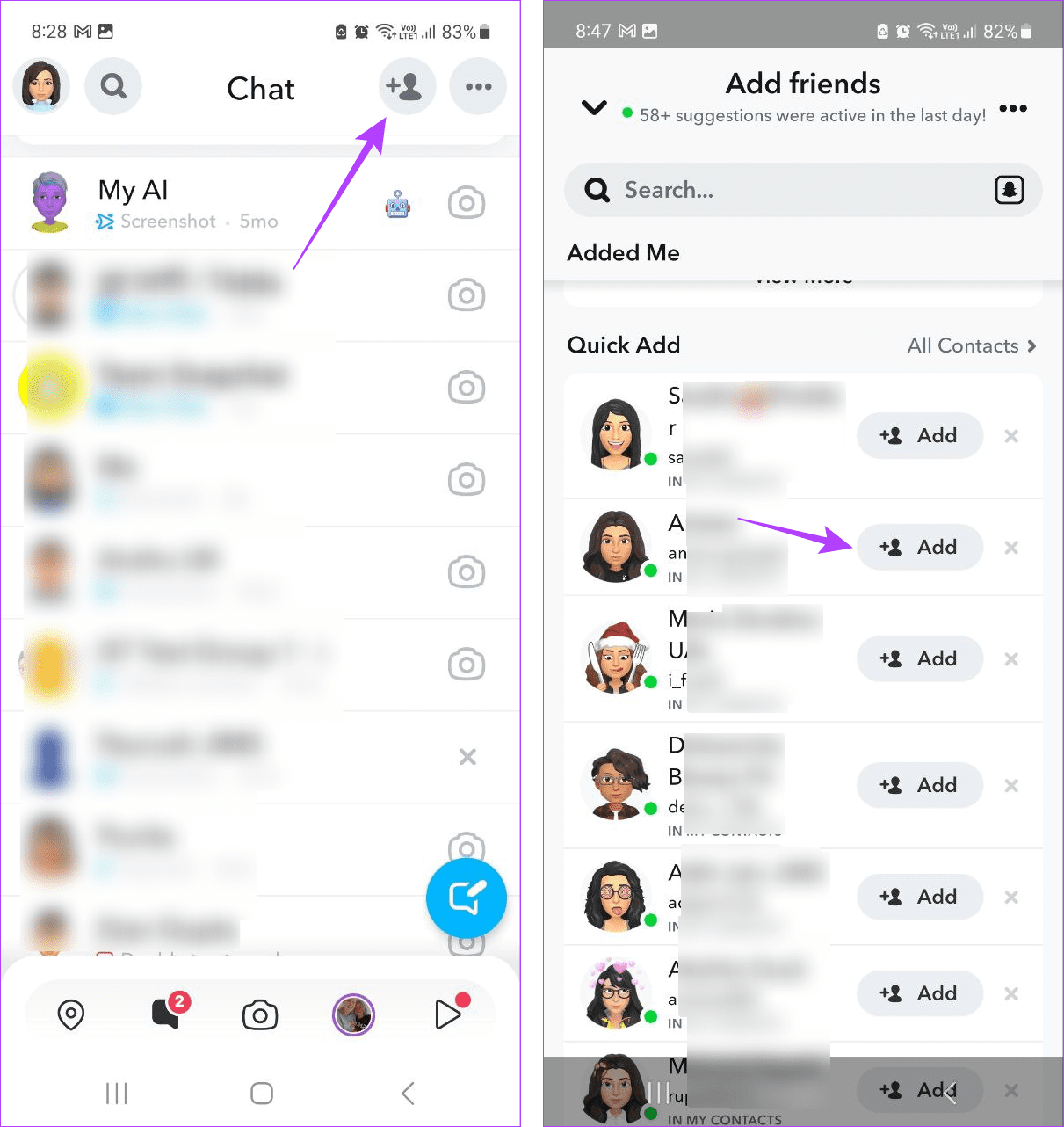 Snapchat에서 삭제된 친구를 확인하는 방법