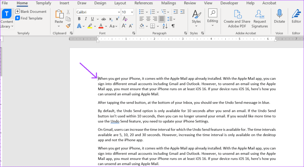 3 mejores formas de sangrar un párrafo en Microsoft Word